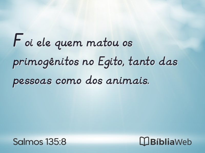 Salmos 135:8 em imagem para compartilhar