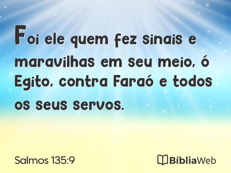 Salmos 135:9 em imagem para compartilhar