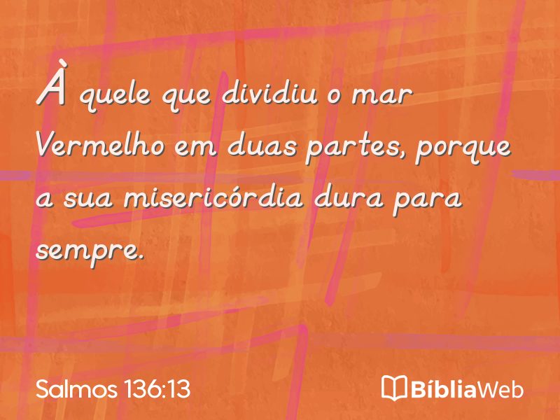 Salmos 136:13 em imagem para compartilhar
