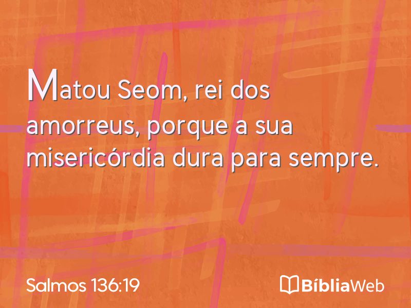 Salmos 136:19 em imagem para compartilhar