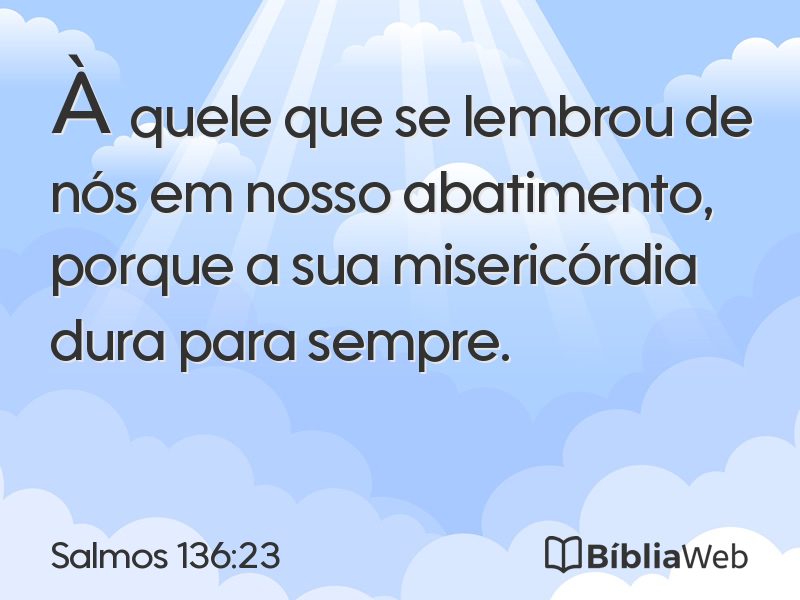 Salmos 136:23 em imagem para compartilhar