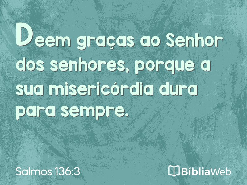 Salmos 136:3 em imagem para compartilhar