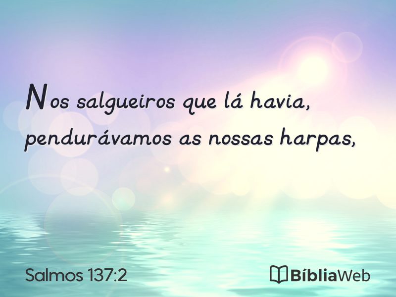 Salmos 137:2 em imagem para compartilhar