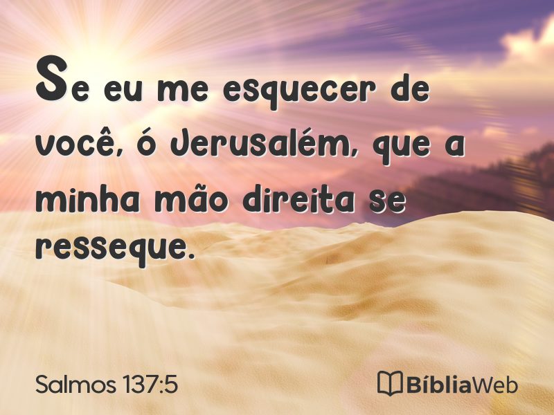 Salmos 137:5 em imagem para compartilhar