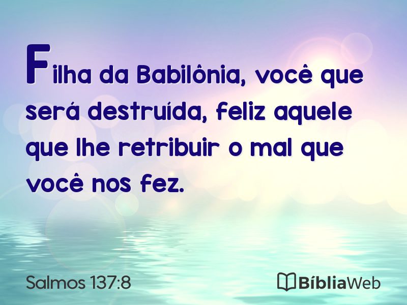Salmos 137:8 em imagem para compartilhar