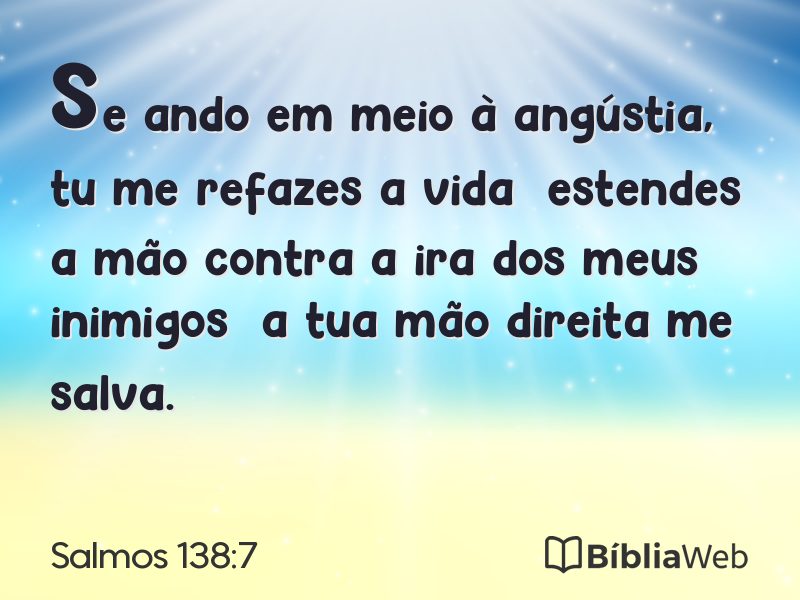 Salmos 138:7 em imagem para compartilhar