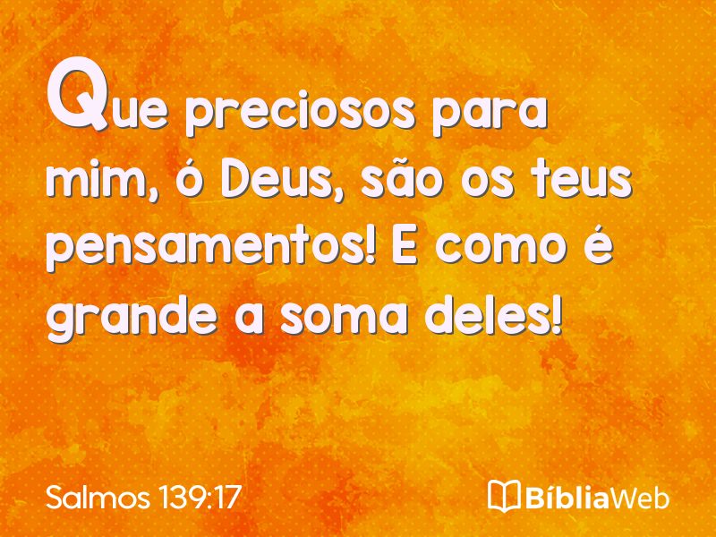 Salmos 139:17 em imagem para compartilhar