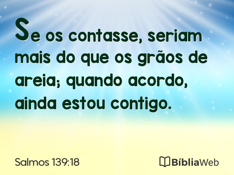 Salmos 139:18 em imagem para compartilhar
