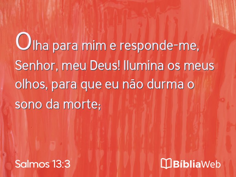 Salmos 13:3 em imagem para compartilhar