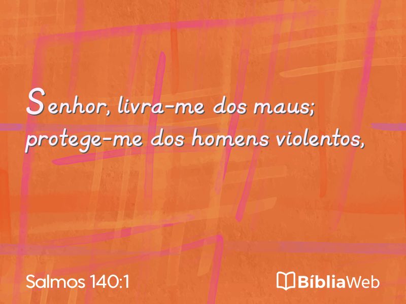 Salmos 140:1 em imagem para compartilhar