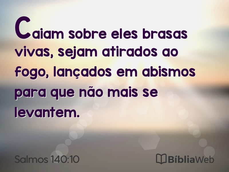 Salmos 140:10 em imagem para compartilhar