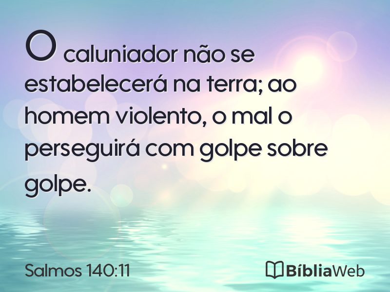 Salmos 140:11 em imagem para compartilhar