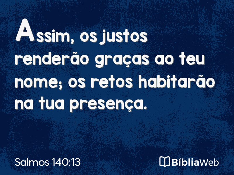 Salmos 140:13 em imagem para compartilhar