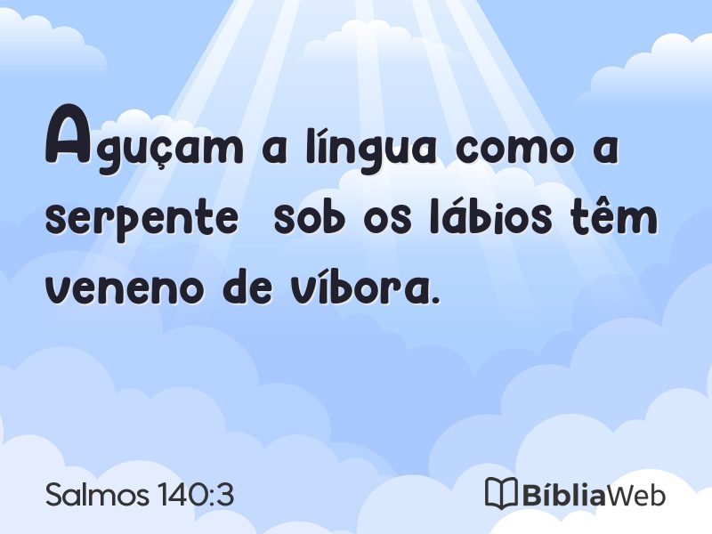 Salmos 140:3 em imagem para compartilhar