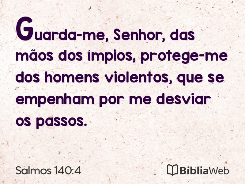 Salmos 140:4 em imagem para compartilhar