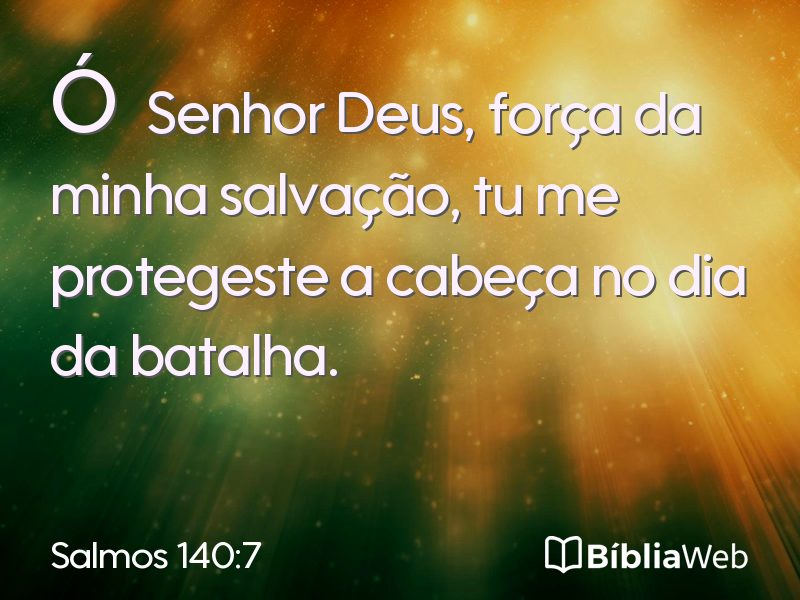 Salmos 140:7 em imagem para compartilhar