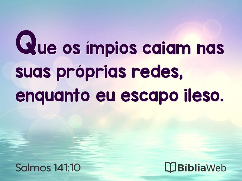 Salmos 141:10 em imagem para compartilhar