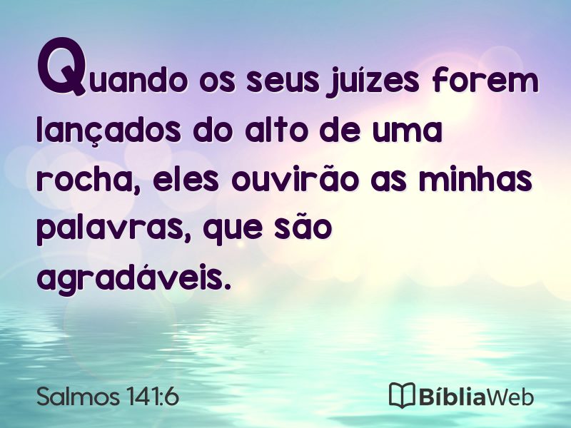 Salmos 141:6 em imagem para compartilhar