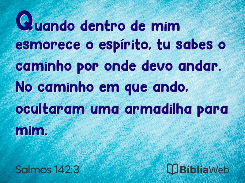 Salmos 142:3 em imagem para compartilhar