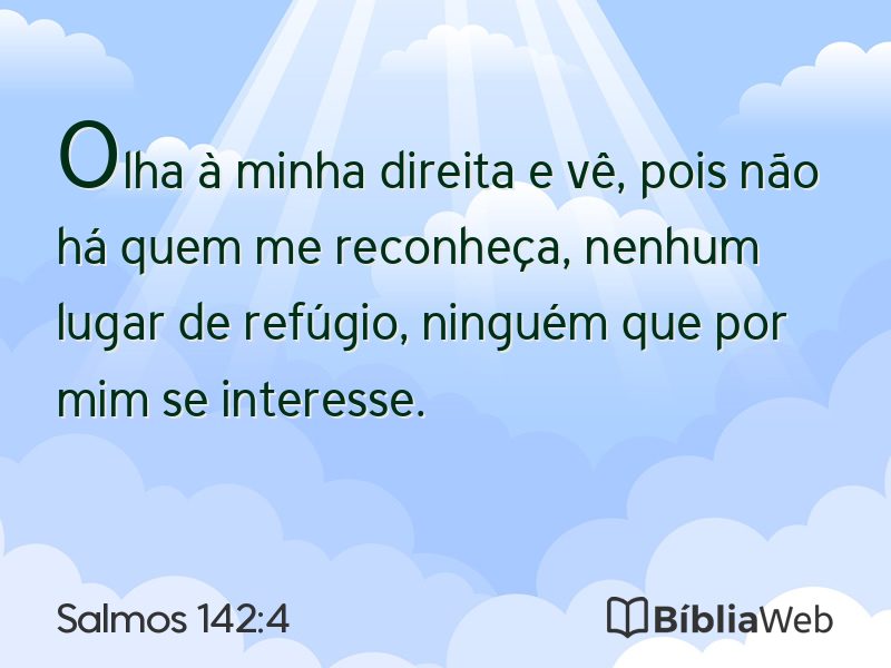 Salmos 142:4 em imagem para compartilhar