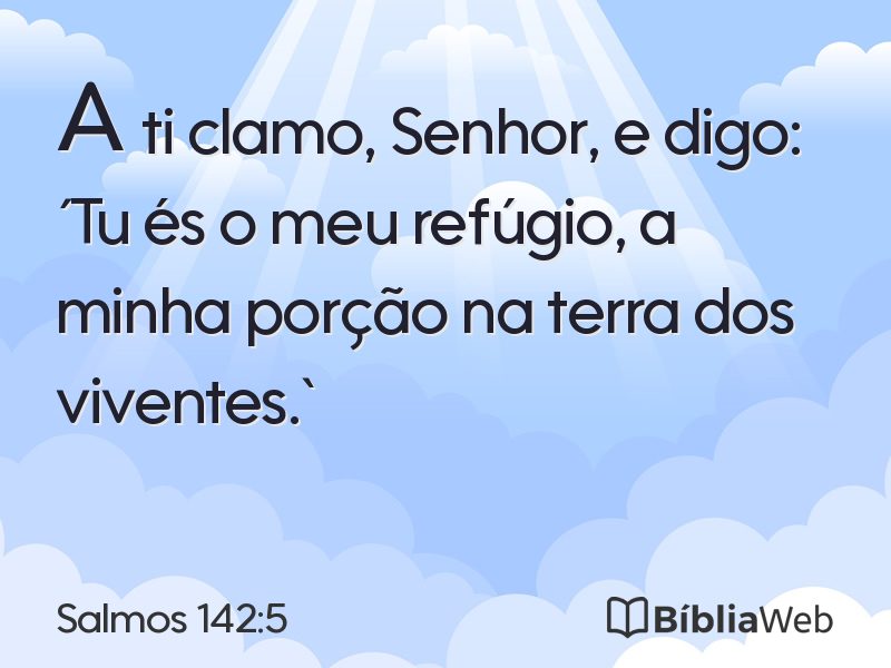 Salmos 142:5 em imagem para compartilhar