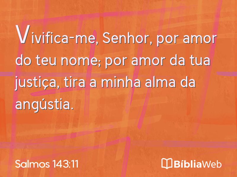 Salmos 143:11 em imagem para compartilhar