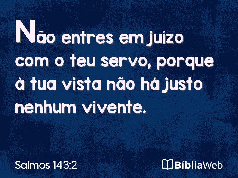 Salmos 143:2 em imagem para compartilhar