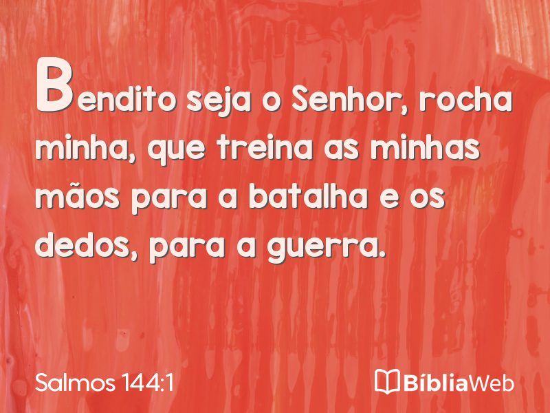 Salmos 144:1 em imagem para compartilhar