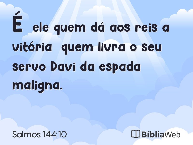 Salmos 144:10 em imagem para compartilhar