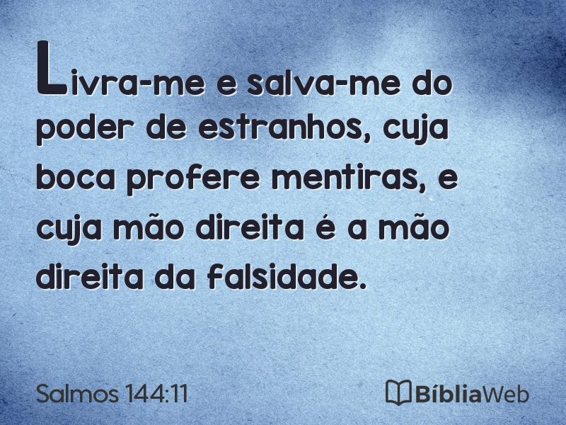Salmos 144:11 em imagem para compartilhar