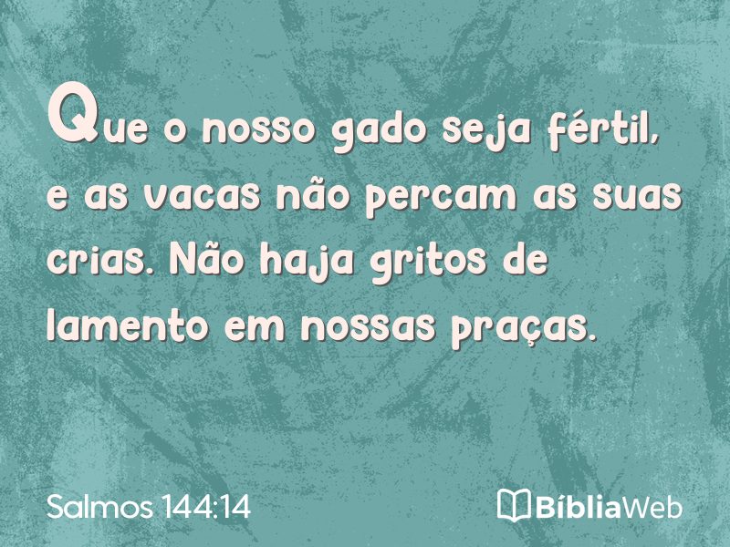 Salmos 144:14 em imagem para compartilhar