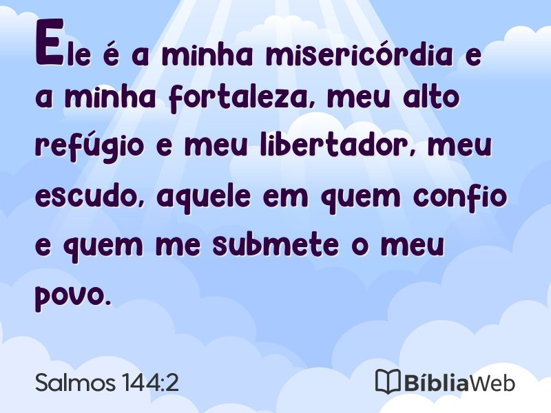 Salmos 144:2 em imagem para compartilhar