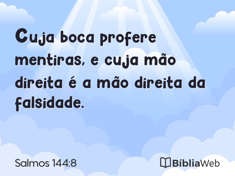 Salmos 144:8 em imagem para compartilhar