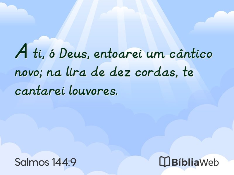 Salmos 144:9 em imagem para compartilhar