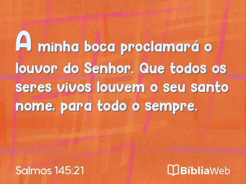 Salmos 145:21 em imagem para compartilhar