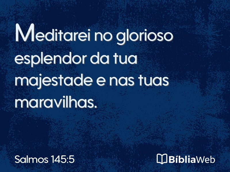 Salmos 145:5 em imagem para compartilhar