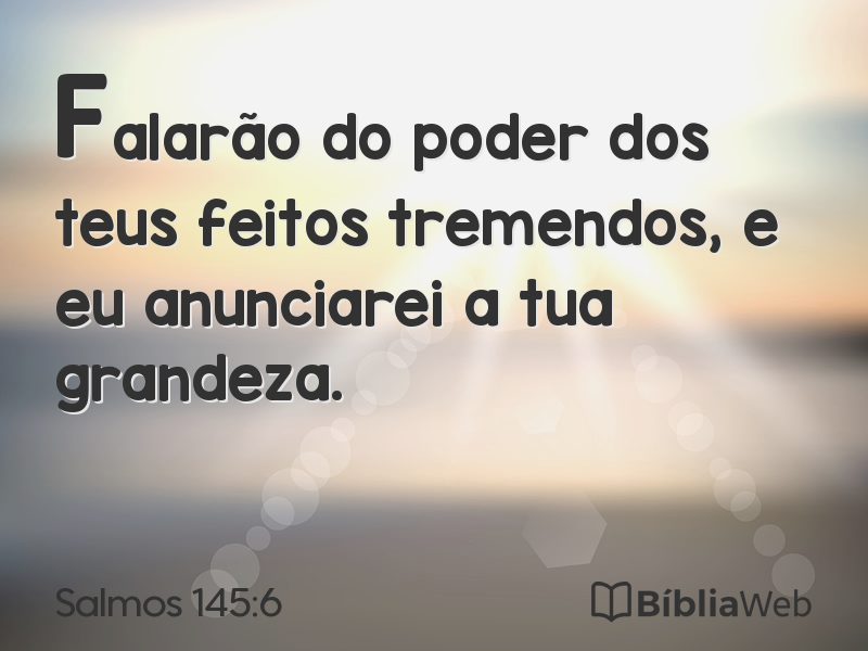 Salmos 145:6 em imagem para compartilhar