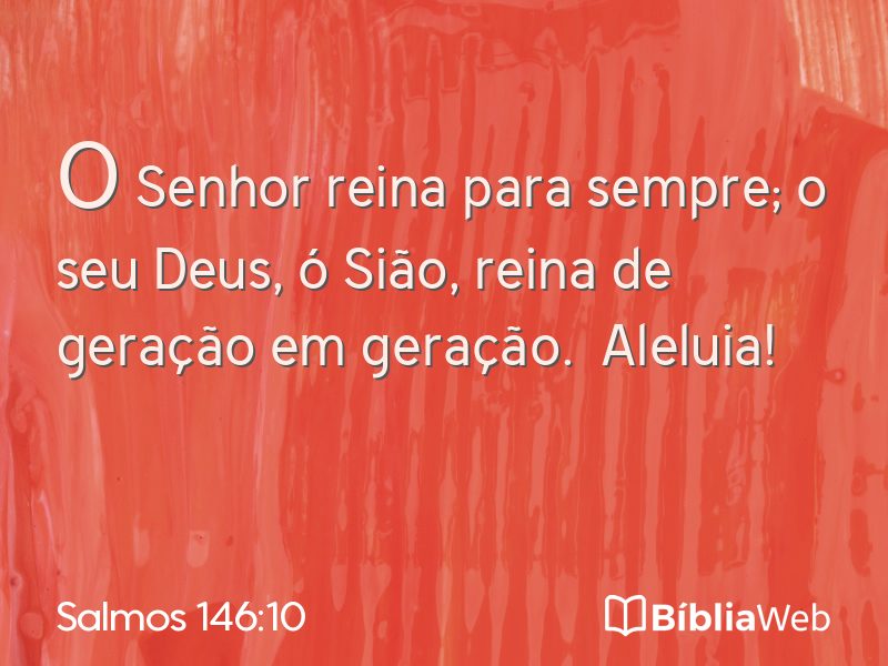 Salmos 146:10 em imagem para compartilhar