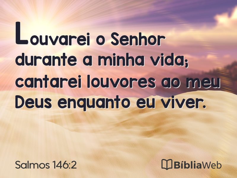 Salmos 146:2 em imagem para compartilhar