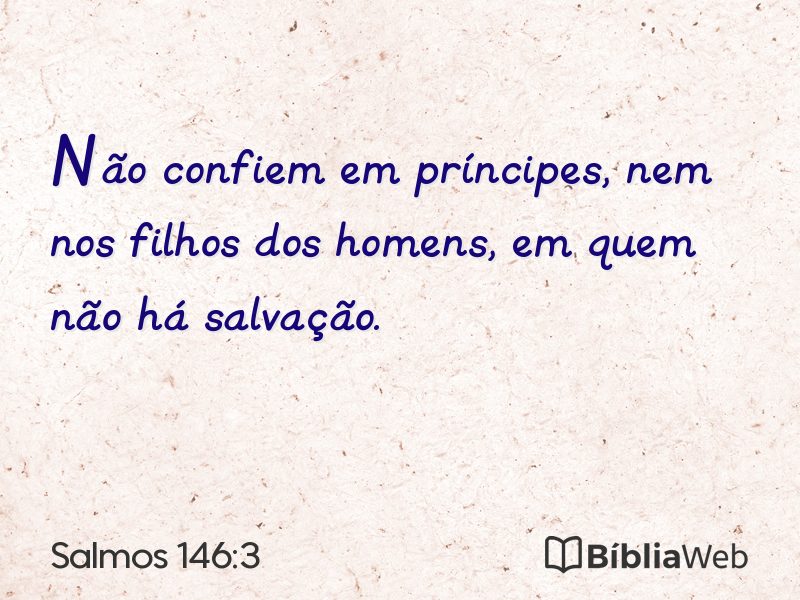 Salmos 146:3 em imagem para compartilhar