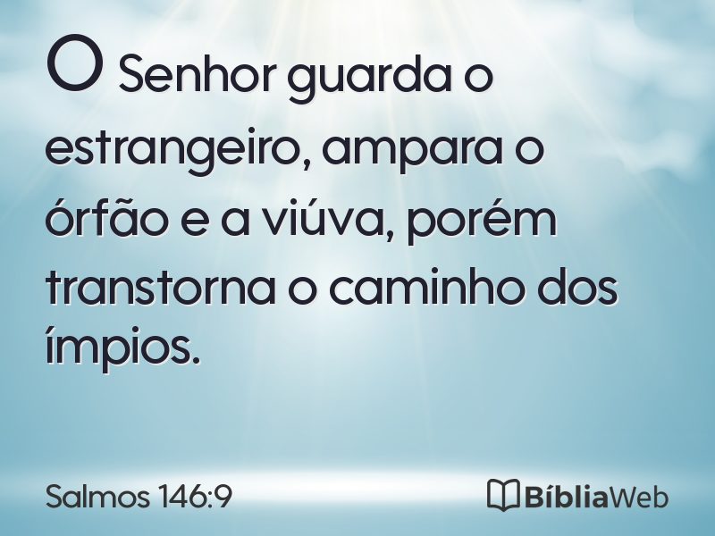 Salmos 146:9 em imagem para compartilhar