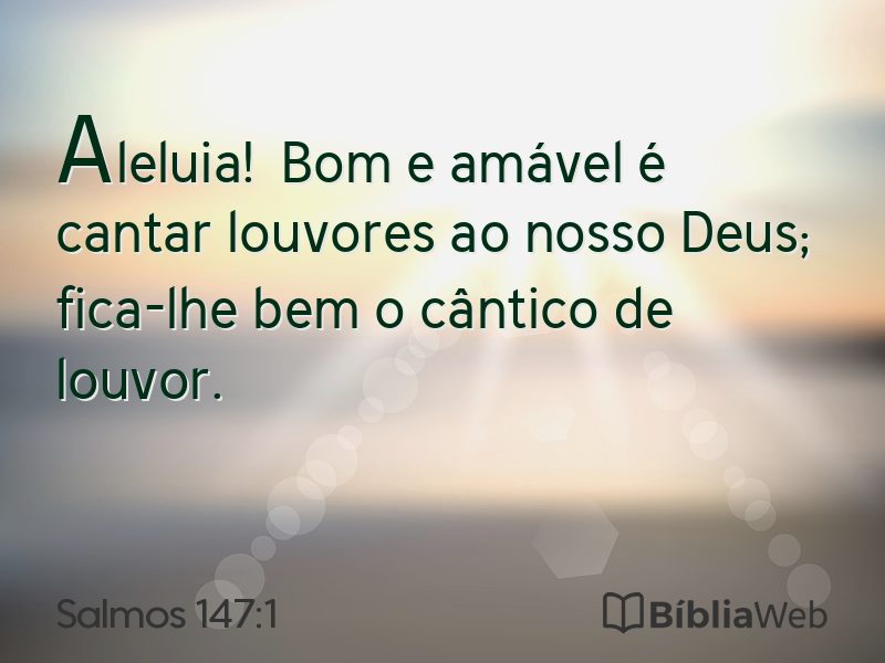 Salmos 147:1 em imagem para compartilhar