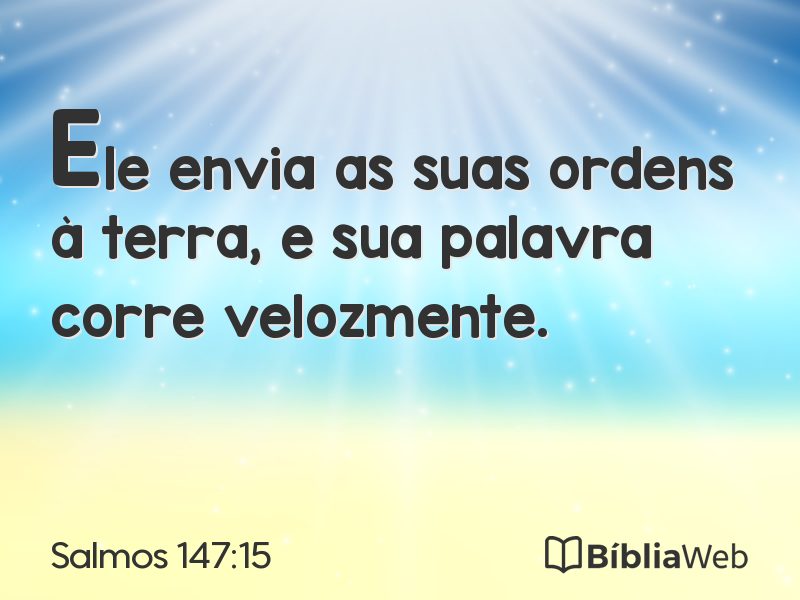 Salmos 147:15 em imagem para compartilhar