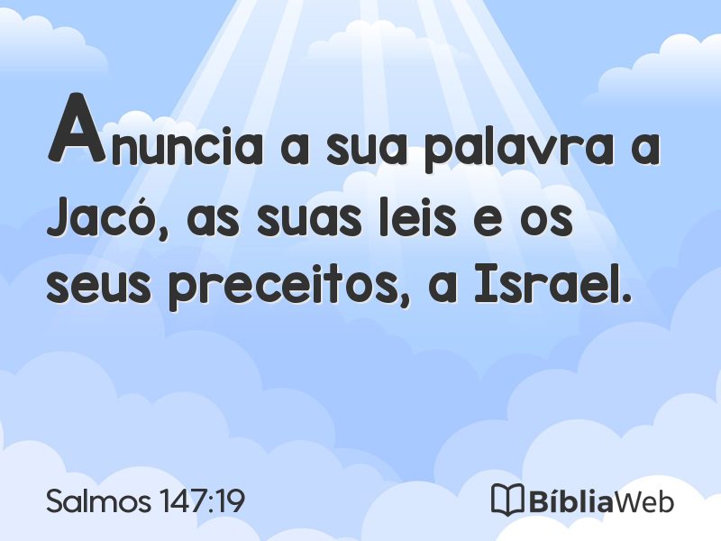 Salmos 147:19 em imagem para compartilhar