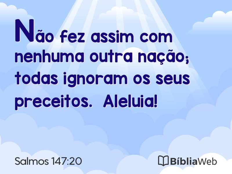 Salmos 147:20 em imagem para compartilhar