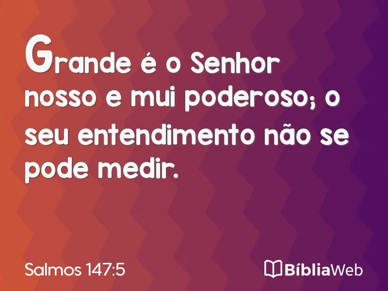 Salmos 147:5 em imagem para compartilhar
