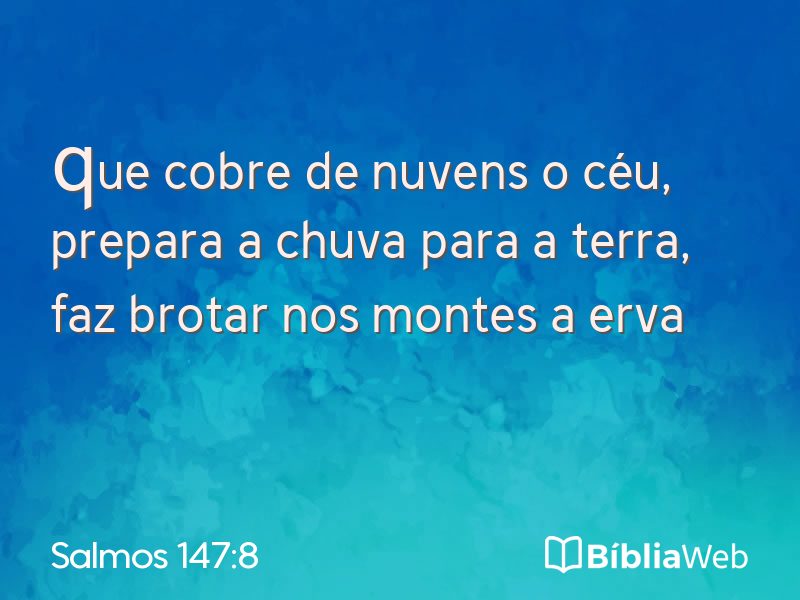 Salmos 147:8 em imagem para compartilhar
