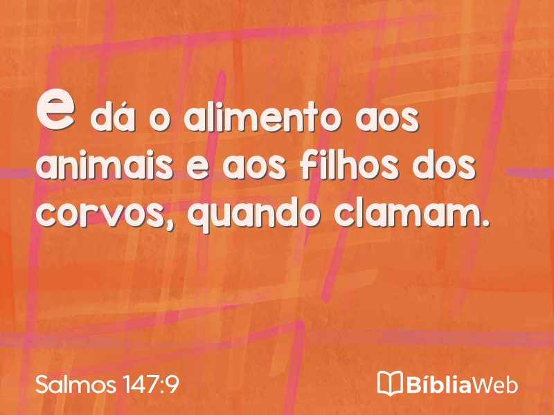 Salmos 147:9 em imagem para compartilhar