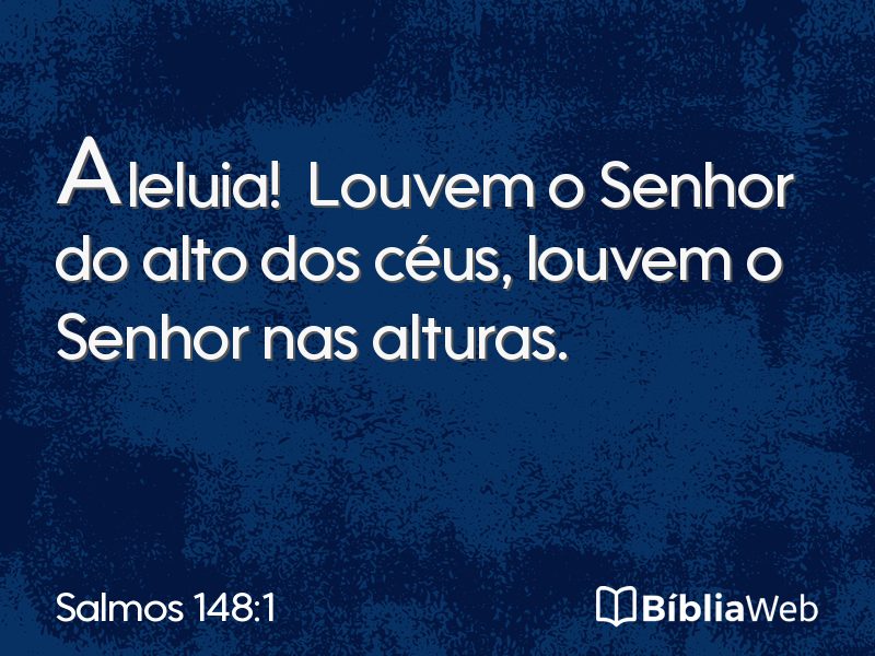 Salmos 148:1 em imagem para compartilhar