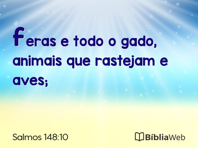 Salmos 148:10 em imagem para compartilhar